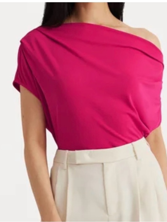 Lauren Ralph Lauren Tops - Ralph Lauren Stretch Jersey Off-the-Shoulder Top SZ Small in Hot Pink